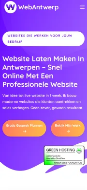 Webantwerp website mobile